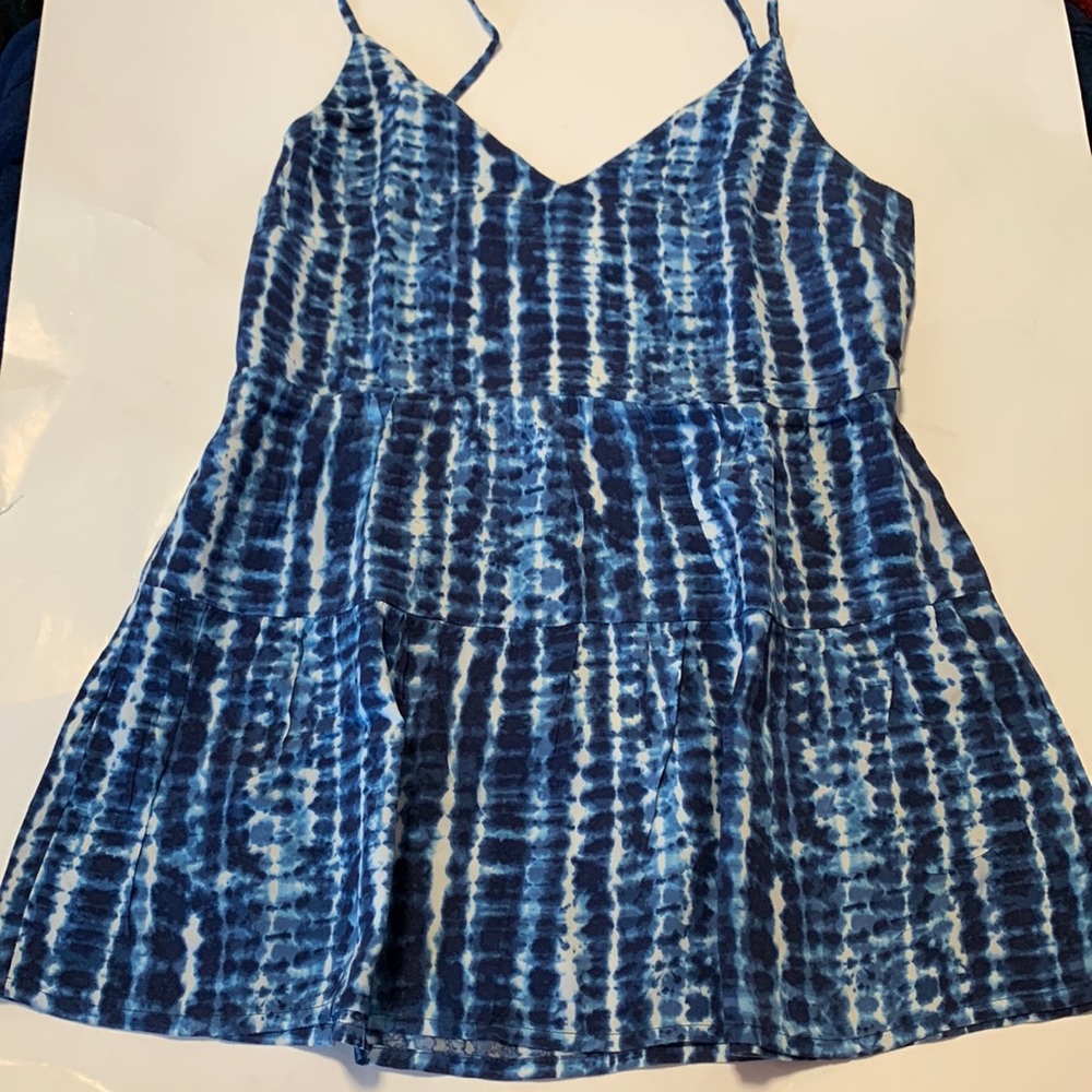 Old navy blue tie dye camisole top blue white size XS